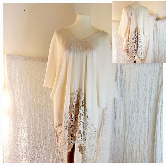 Cream Womens Swim Cover-Up Size XL - Picture 1 of 12
